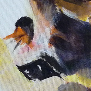 photographie peinture acrylique Girafe