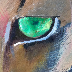 photographie peinture acrylique panthère